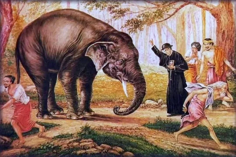ජුසේ වාස් පියතුමා මහගල්ගමුවේ අලි ඇත් උවදුර දුරු කිරීම